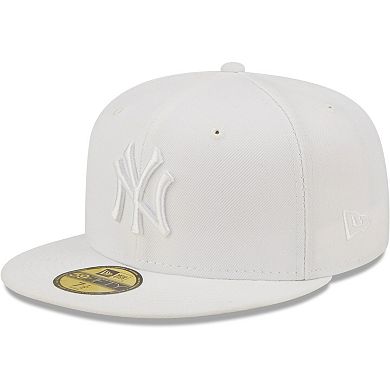 Men's New Era New York Yankees White on White 59FIFTY Fitted Hat