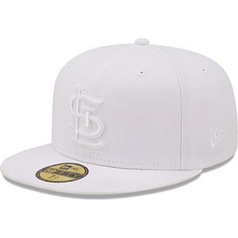 Men's New Era St. Louis Cardinals White on White Logo 59FIFTY Fitted Hat