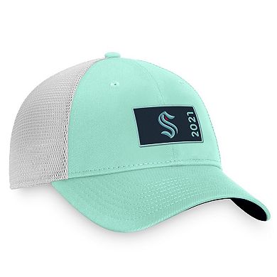 Men's Fanatics Branded Light Blue/White Seattle Kraken Authentic Pro Rink Trucker Snapback Hat
