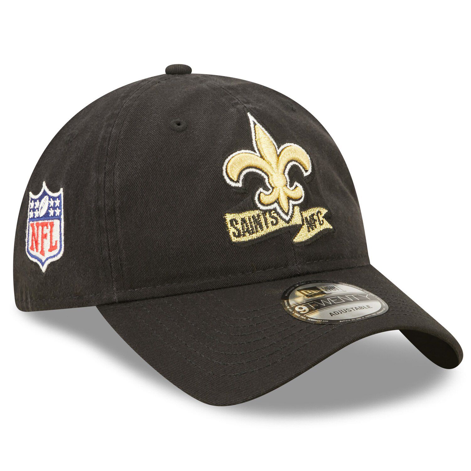 Youth Black New Orleans Saints Sport Tech Snapback Hat