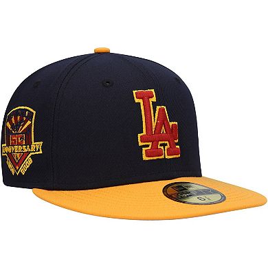 Men's New Era Navy/Gold Los Angeles Dodgers Primary Logo 59FIFTY Fitted Hat