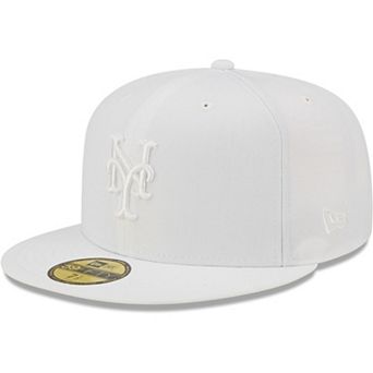 Men's New Era New York Mets White on White 59FIFTY Fitted Hat