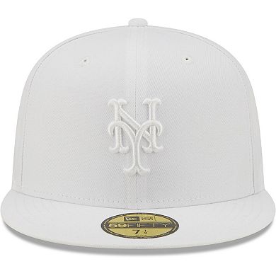 Men's New Era New York Mets White on White 59FIFTY Fitted Hat