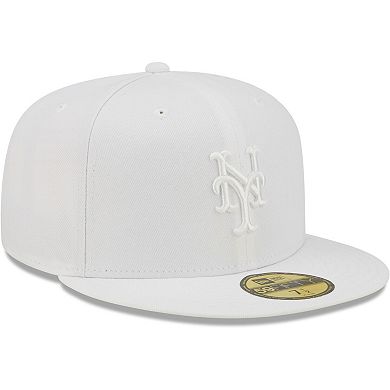 Men's New Era New York Mets White on White 59FIFTY Fitted Hat