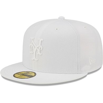 Men's New Era New York Mets White on White 59FIFTY Fitted Hat