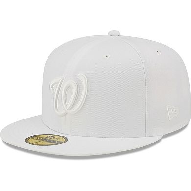 Men's New Era Washington Nationals White on White 59FIFTY Fitted Hat