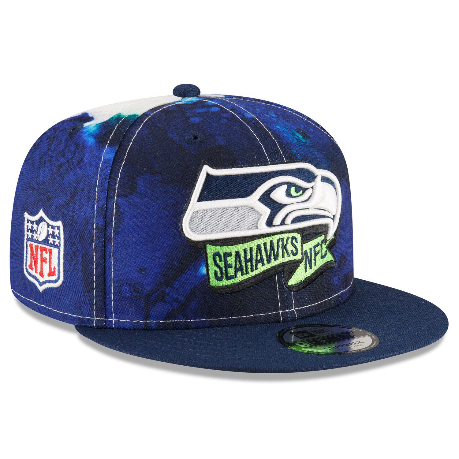 Men's New Era Cream/Navy Seattle Seahawks 2022 Sideline Low Profile 59FIFTY Fitted Hat