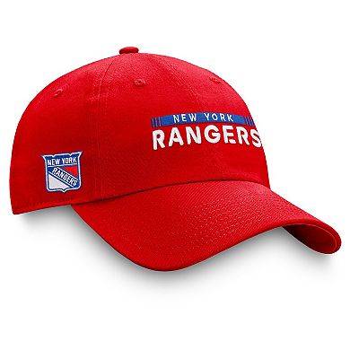Men's Fanatics Branded Red New York Rangers Authentic Pro Rink Adjustable Hat