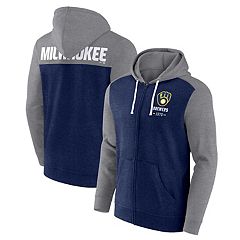 Outerstuff Youth Navy Milwaukee Brewers Headliner Performance Pullover Hoodie Size: Small