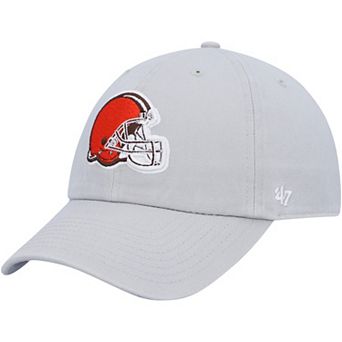 Men's '47 Gray Cleveland Browns Team Clean Up Adjustable Hat