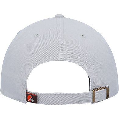 Men's '47 Gray Cleveland Browns Team Clean Up Adjustable Hat