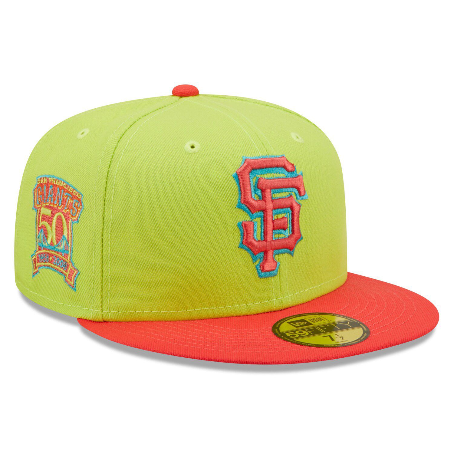 Men's New Era White/Pink San Francisco Giants Chrome Rogue 59FIFTY Fitted Hat