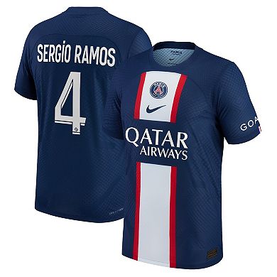 Men's Nike Sergio Ramos Blue Paris Saint-Germain 2022/23 Home Authentic Player Jersey
