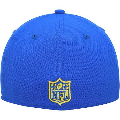 Men's New Era Gold/Royal Los Angeles Rams Shattered 39THIRTY Flex Hat