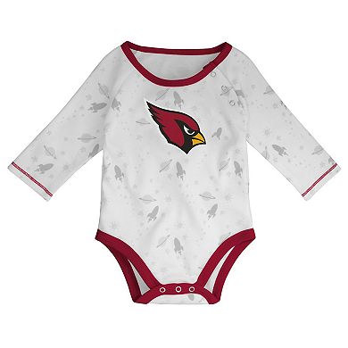Newborn & Infant White/Cardinal Arizona Cardinals Dream Team Onesie Pants & Hat Set
