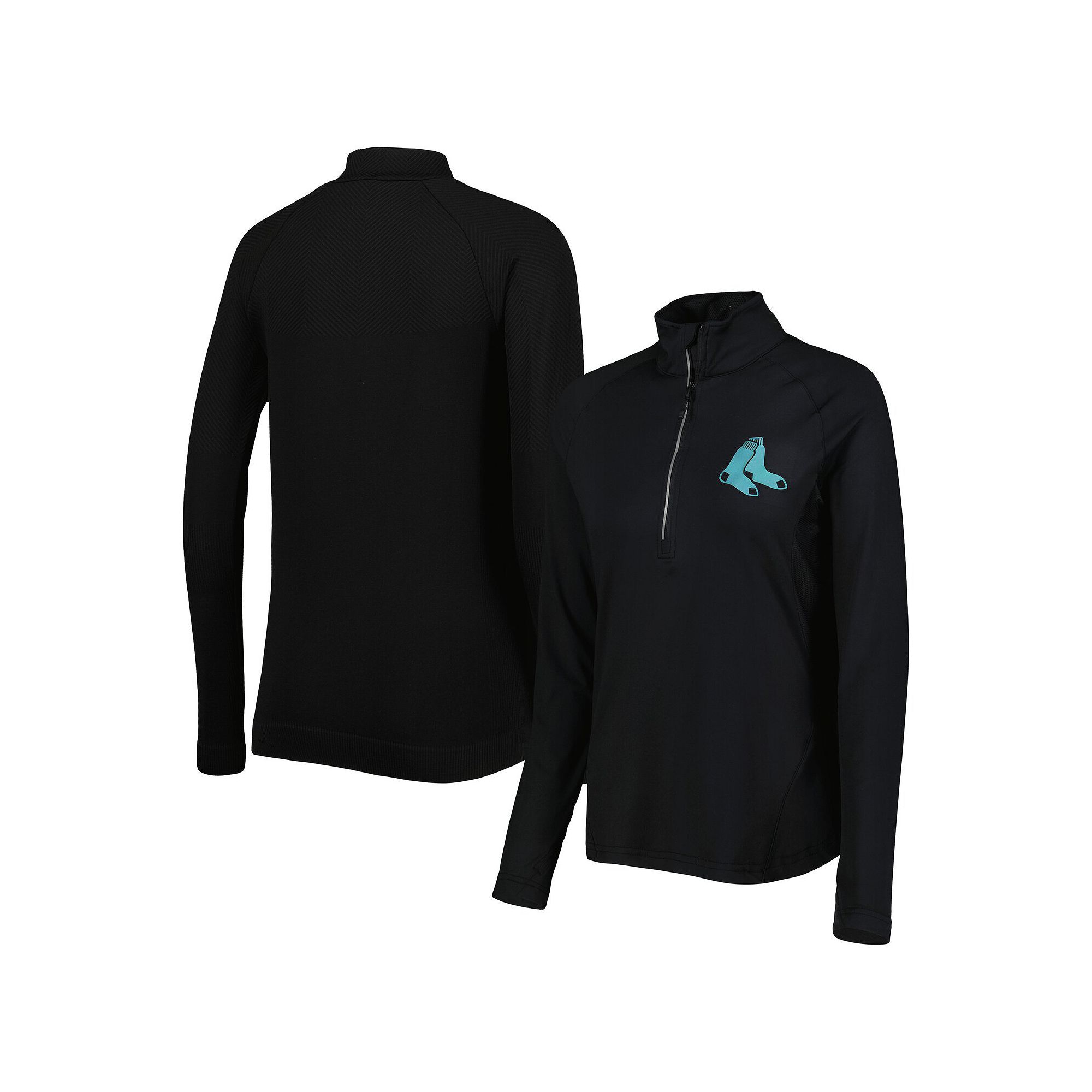 Womens Levelwear Black Boston Red Sox Energy Quarter-Zip Jacket, Size: Med