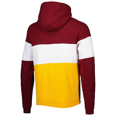 Men's New Era Gold Washington Commanders Colorblock Current Pullover Hoodie