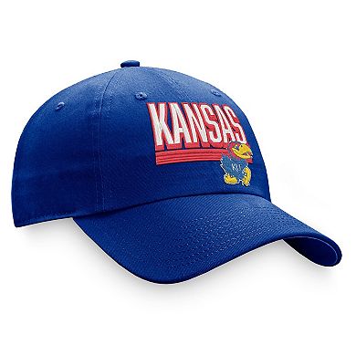 Men's Top of the World Royal Kansas Jayhawks Slice Adjustable Hat