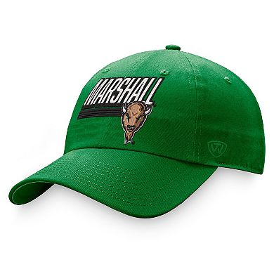Men's Top of the World Green Marshall Thundering Herd Slice Adjustable Hat