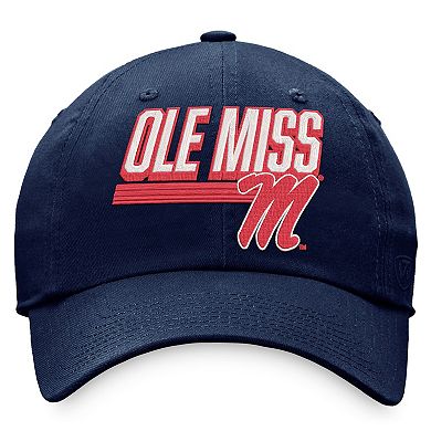Men's Top of the World Navy Ole Miss Rebels Slice Adjustable Hat