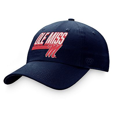 Men's Top of the World Navy Ole Miss Rebels Slice Adjustable Hat