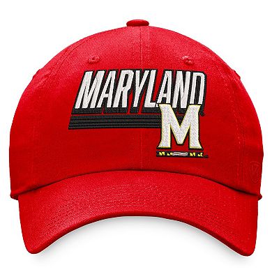 Men's Top of the World Red Maryland Terrapins Slice Adjustable Hat