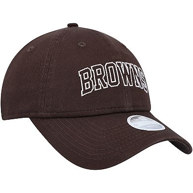 Women's New Era Brown Cleveland Browns Collegiate 9TWENTY Adjustable Hat