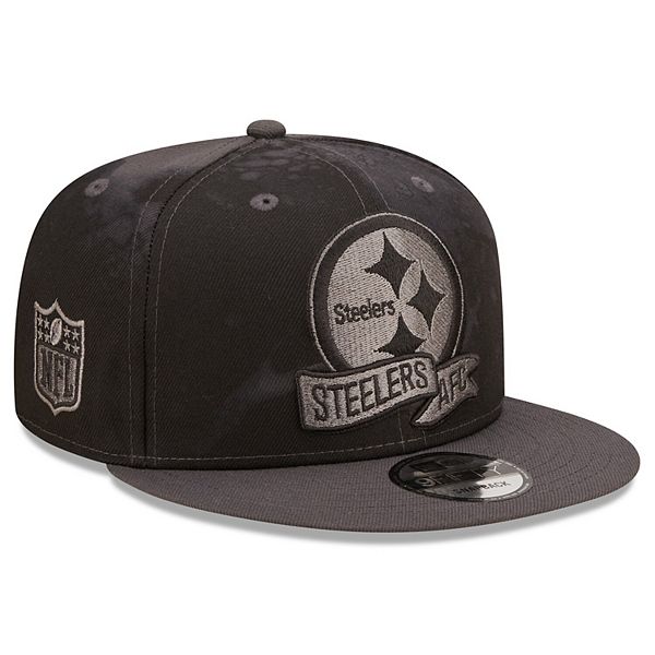 New Era Pittsburgh Steelers 2022 Sideline 9FIFTY Ink Dye Snapback Hat Black