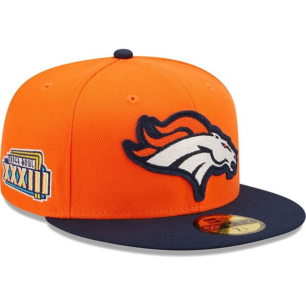 Men's Denver Broncos New Era Orange Side 9FIFTY Adjustable Snapback Ha