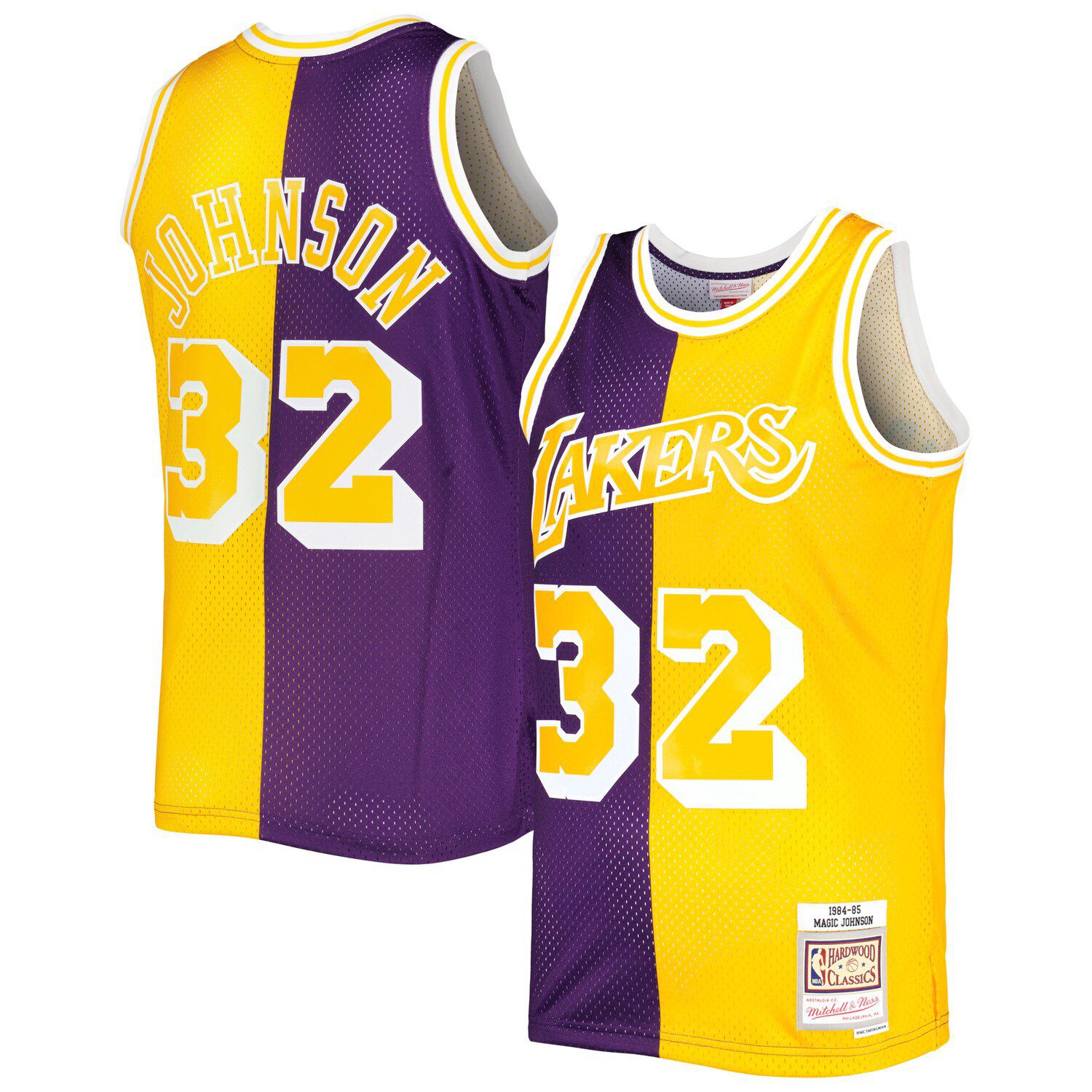 Mitchell & Ness Kareem Abdul-Jabbar Gold Los Angeles Lakers Big & Tall Hardwood Classics Jersey