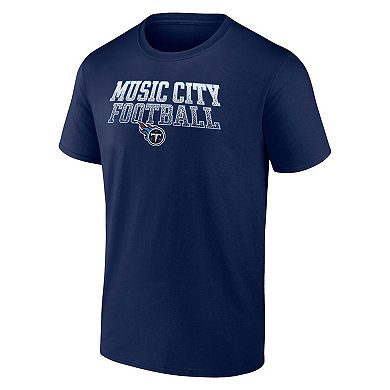 Men's Fanatics Branded Navy Tennessee Titans Big & Tall Music City Football Statement T-Shirt