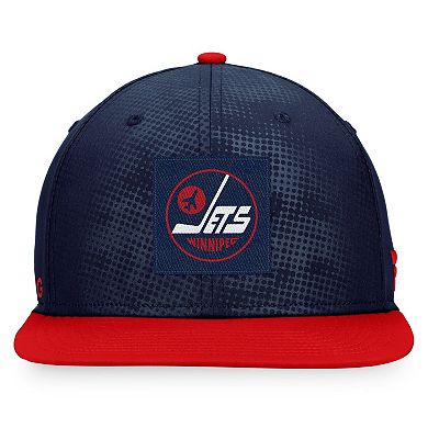 Men's Fanatics Branded Navy/Red Winnipeg Jets Authentic Pro Alternate Logo Snapback Hat