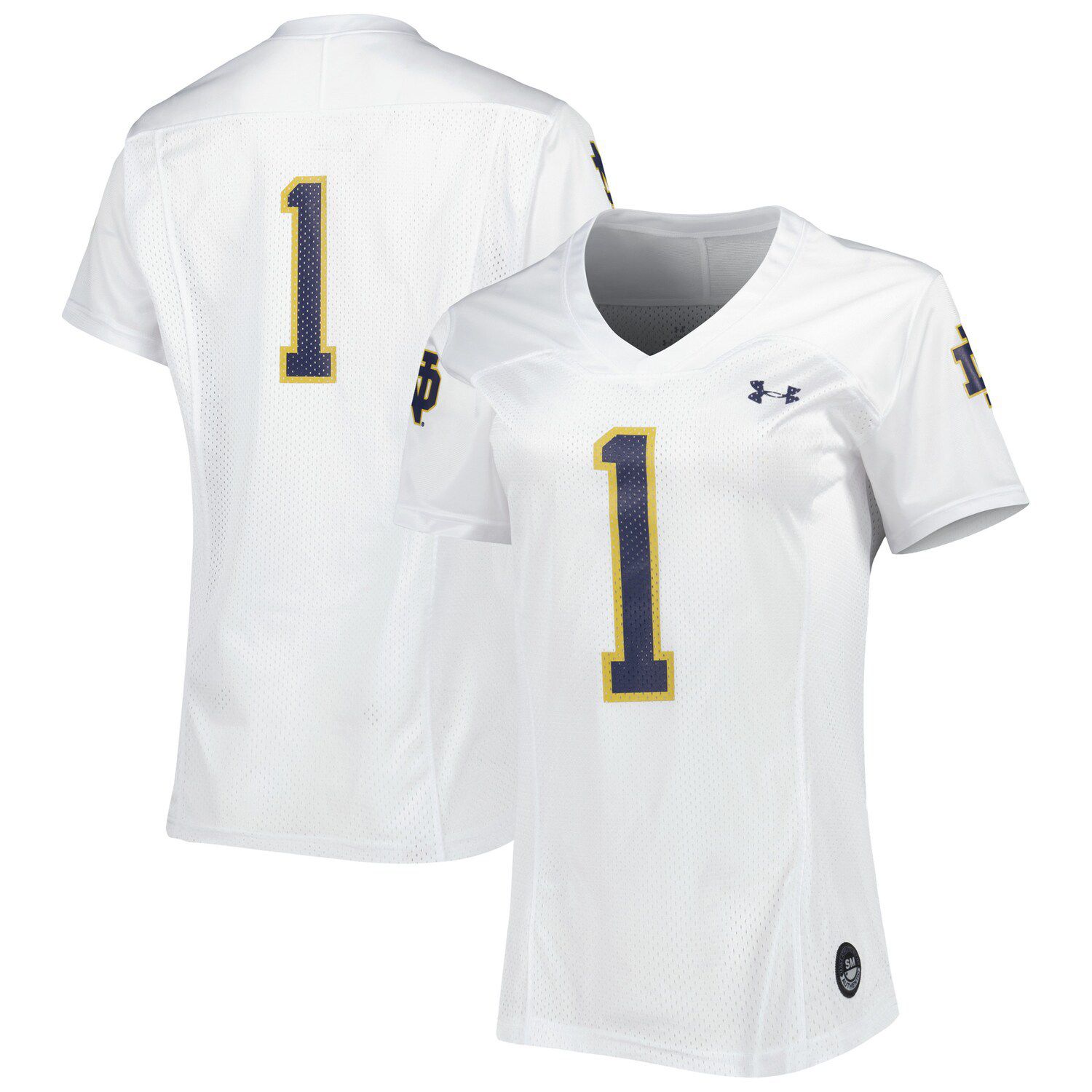 Under Armour #1 White Maryland Terrapins Throwback Special Game Jersey