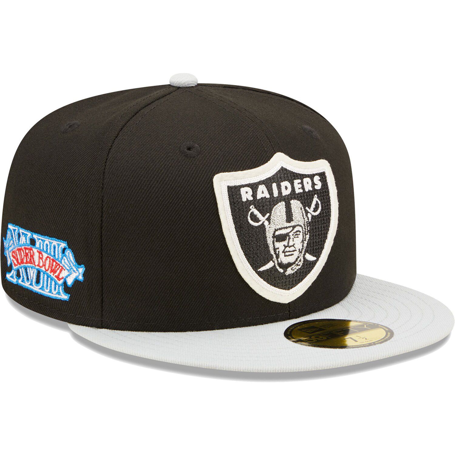 New Era Caps Las Vegas Raiders 59FIFTY Fitted Hat Chrome Silver