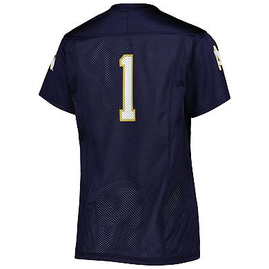 Women's Under Armour #1 Navy Notre Dame Fighting Irish Replica Football Jersey