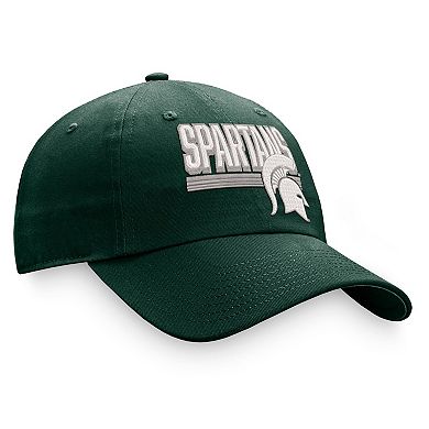 Men's Top of the World Green Michigan State Spartans Slice Adjustable Hat