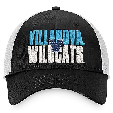 Men's Top of the World Black/White Villanova Wildcats Stockpile Trucker Snapback Hat