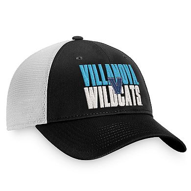 Men's Top of the World Black/White Villanova Wildcats Stockpile Trucker Snapback Hat