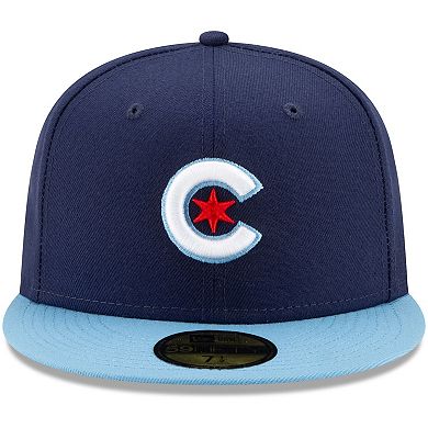 Men's New Era Navy/Light Blue Chicago Cubs 2021 City Connect 59FIFTY Fitted Hat