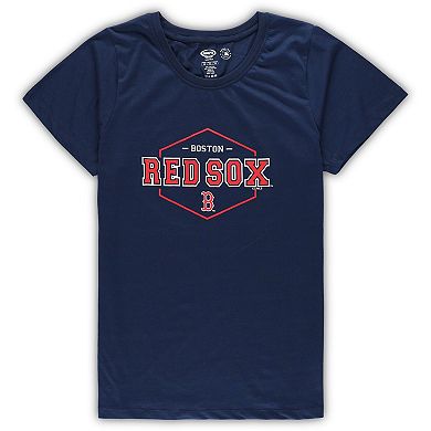 Women's Concepts Sport Navy/Red Boston Red Sox Plus Size Badge Sleep Set