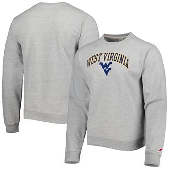 Men's League Collegiate Wear Gray West Virginia Mountaineers 1965 Arch Essential Fleece Pullover Sweatshirt