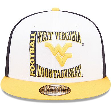 Men's New Era White/Navy West Virginia Mountaineers Retro Sport 9FIFTY Snapback Hat