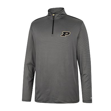 Men's Colosseum Charcoal Purdue Boilermakers Logo Quarter-Zip Windshirt