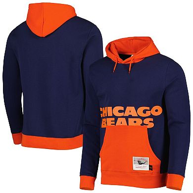Men's Mitchell & Ness Navy Chicago Bears Big Face 5.0 Pullover Hoodie