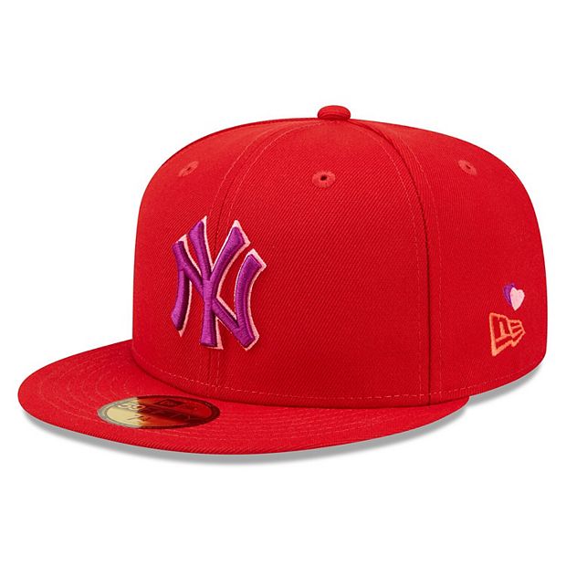 New York Yankees New Era Purple Undervisor 59FIFTY Fitted Hat - Red