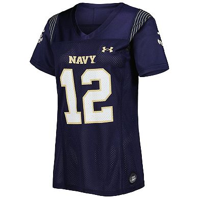 Women's Under Armour #12 Navy Navy Midshipmen Replica Team Football Jersey