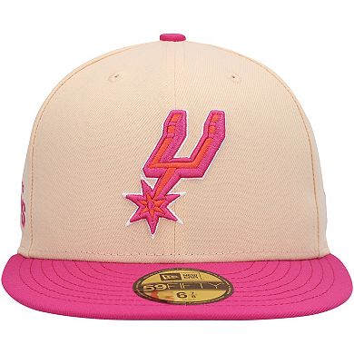 Men's New Era Orange/Pink San Antonio Spurs Passion Mango 59FIFTY Fitted Hat