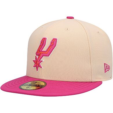 Men's New Era Orange/Pink San Antonio Spurs Passion Mango 59FIFTY Fitted Hat