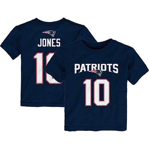 Mac Jones New England Patriots Player Icon Navy Blue T-Shirt