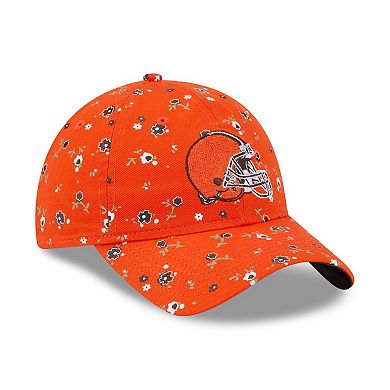 Women's New Era Orange Cleveland Browns Floral 9TWENTY Adjustable Hat